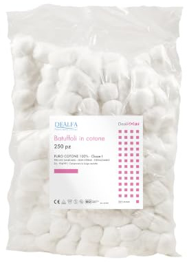Wattestäbchen aus hydrophiler Baumwolle - 100% reine Baumwolle - Packung mit 250 Stück