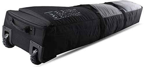Element Equipment Skitasche mit Rollen, gepolstert, Ultimate Double – Premium High End Double Roller Reisetasche 195 grau Ripstop