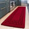 PHP Non-Slip Area Rug, 80 x 150 cm Washable, Heavy Duty Floor Protector Anti Slip Hallway Large Rug for Indoor Outdoor Hall Bedroom and Kitchen - Red
