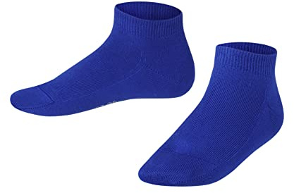 FALKE Unisex Kids Family K Sn Sustainable Cotton Low-Cut Plain 1 Pair Trainer Socks, Blue Cobalt 6054, 12-2.5