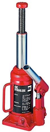EURO VANADIUM - Cric hydraulique Bouteille Rouge