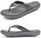 jiajiale Infradito da donna alla moda ortopedica in pelle comoda supporto per arco plantare Tongue Legere Yoga Mat estate spiaggia piscina Flip Flop doccia antiscivolo gomma Semell, grigio, 40 EU