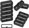 Molain Lot de 12 boucles de bracelet de montre de rechange en caoutchouc, 12 bracelets de montre en silicone, anneaux de fixation de montre (4 x 18 mm + 4 x 20 mm + 4 x 22 mm)