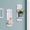 Yorkmills Wandleuchter, Wanddekoration, 2er-Set, Kerzenhalter, rustikal, für Zuhause, Bauernhaus, Kunst, schwimmende Kerzenleuchter, Regal, weiße Dekorationen für Wohnzimmer, Esszimmer, Schlafzimmer,
