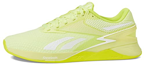 Reebok Damen Nano X3 Trainingsschuhe, Energy Glow/Solar Acid Gelb/Weiß, 39 EU
