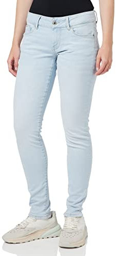 Pepe Jeans – Damen Jeans – Skinny Fit – Niedrige Taille – Materialmix mit Stretch – 5-Pocket-Stil – Modell Soho - Blau - 28W - 32L
