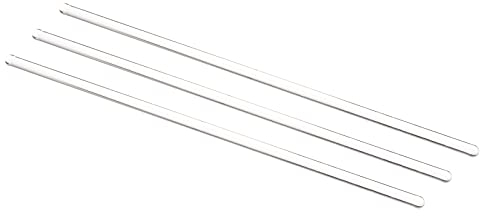 sourcing map 3Stk 3.3 Borosilikat Glas Stick 7.87 5mm Beidseitig Runde Rührgeräte