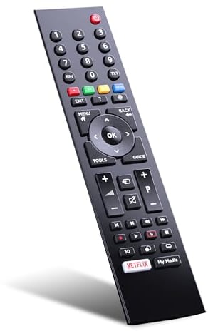 GOUYESHO RC3214801/03 Fernbedienung Passend für Grundig Smart TV with Netflix TP1187R-5 TS1187R-5 RC32148211/02 TP7187R 313923827833 RC3214801 03 RC32148211 02 ErsatzFernbedienung
