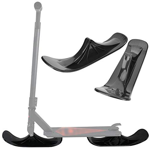 Agatige Skischlittenbrett, 1 Paar Schwarzes Skibrett Schlitten Schneeschlitten Zubehör 2 in 1 Outdoor Sports Winter Scooter Teile Schlitten Ski Board Ersatz Für Kinder Geschenk
