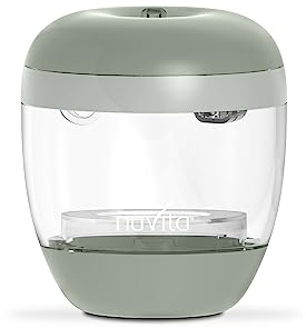 Nuvita 1556 | MellyPlus Stérilisateur Portable UV Ultraviolet pour Sucette, Protège-tétons, Tétines et Biberons | Désinfectant 99,9% de germes et bactéries | Sans BPA | Vert Sauge