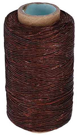 Hilo Encerado Artesanía Accesorios de Cuero Artesanías 150D Cordón Cuero Hecho a Mano Hilo Superior Suela Línea Hilo de Coser Cordón de Cuero Cordón (Marron oscuro)