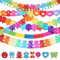 8 Stück Bunt Girlande Papier, Girlande Geburtstag, Hochzeit Girlande Pappier, Hängenden Deko Papiergirlanden für Abschlussfeier Geburtstag Hochzeit Karneval Fasching Party Dekoration