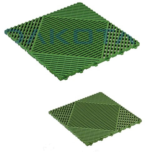 Piastrella in Plastica Verde da Esterno e Giardino 40 x 40 cm Confezione da 6 pz