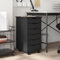 Tidyard Rollschrank mit Schubladen Rollcontainer Büroschrank Aktenschrank Bürocontainer Schrank Büro Moss Grau Massivholz Kiefer