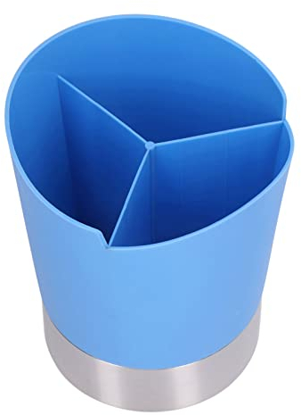 Straw Dispenser Milk Tea Shop Chopsticks Cage Fast Food Restaurant Bar Counter Holder Barrel Cage Rack Storage Box Blue Wide 3 Compartments Poster Stand for Barrel Wine Barrel