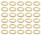 PATIKIL M10x1 Messing Gerändelt Sicherungsmutter 30 Pack Rund Flache Radring Kontermutter Glatte Oberfläche Verzierung für Möbel und Leuchten