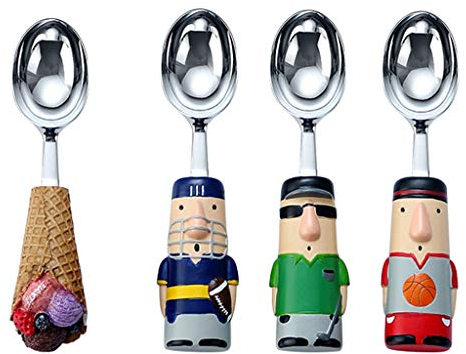 MOOWI Tablespoons Ice Cream Scoop Set 4 Self-melting Ice Cream Scoops Cute Watermelon Scoop Commercial Scoop Serving Spoon