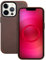 maogoam for iPhone 12 Pro Max Case Leather, Genuine Crazy Horse Leather Case for iPhone 12 Pro Max, Compatible with MagSafe, Indiana-Jones Style, Dark Brown