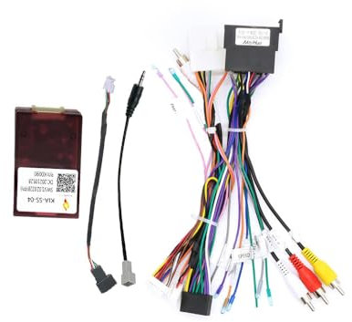 16pin Car Stereo Radio Power Retrofit Wiring Harness Cable Adapter fits for Hyundai IX35 Tucson 2 Azera Kia Sportage Sorento w/ 24p OEM Backup Camera & Factory Amplifier