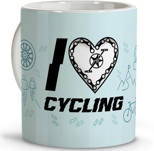 Gifts for athletes. Original mugs to give as a gift. Ceramic mug 330 ml. Cycling. Cycling