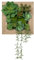 Arborus Suculentas artificiales en caja de madera, plantas artificiales para colgar en la pared, plantas artificiales colgantes de pared, suculentas, decoración para pared, mesa, alféizar de ventana,