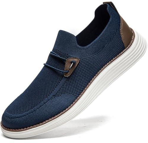 VGPSFN Mens Loafers Slip On Walking Shoes Sneaker Gym Sports Running Shoes Lightweight Work Shoes Soft Penny Driving Shoes