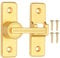 PATIKIL 180 Degree Barn Door Lock, Flip Latches Zinc Alloy Safety Sliding Door Bolt Latch Lock for Garage Bathroom Sliding Swing Open Door, Gold