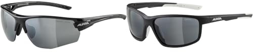 ALPINA TRI-SCRAY 2.0 HR & DEFEY - Individuelle Anpassung, Bruchsichere Wechselscheiben Sport- & Fahrradbrille mit 100% UV-Schutz fr Erwachsene, black, One Size