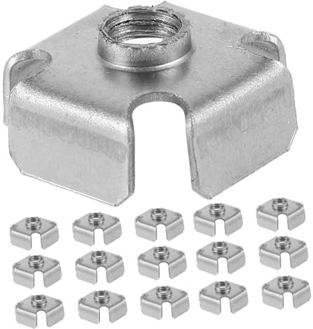 HOMOCONO 50 Stück Gewindeeinsätze Metall M6 Gewindemuttern Für Vierkantrohre 20x20mm Verschleißfest Multifunktional Mit Stabilem Innengewinde Für Befestigung Und Reparatur