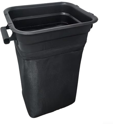 Rasentraktor Bagger Aufsatzbehälter, 532400226 Große Kapazität Grasfänger mit Rahmen für 400226 960730028, stabile Konstruktion, einfache Installation, 50 x 37,5 x 58 cm, schwarz
