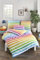 Bunte gestreifte Renforce-Bettwäsche-Set, 2-teilig, 135 x 200 cm Bettbezug, 80 x 80 cm Kissenbezug