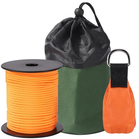 SENSILIN Arborist Throw Line Kit, 164' Polyester Rope & 11oz Throw Weight, Arborist Equipment