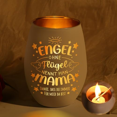 Geschenke für Mama,Windlicht mit Gravur für Mama, Muttertagsgeschenke Geburtstagsgeschenk für Mama, Danke Mutter Geschenk, Muttertagsgeschenk, Muttertag Weihnachten Geburtstag (MAMA01)