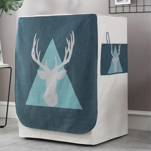 Washer Dustproof Cover Front Load, Washing Machine Dryer Protector Sunscreen Waterproof Tumble Dryer Case Protective Cover for Most Front Loadi