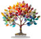 BestAlice Estatuas de árbol de la Vida, Escultura de Hojas de árbol, Decoración del Hogar, Accesorios de Mesa de Acrílico, Adorno Vintage para Estantes, Mesa, Escritorio, Oficina