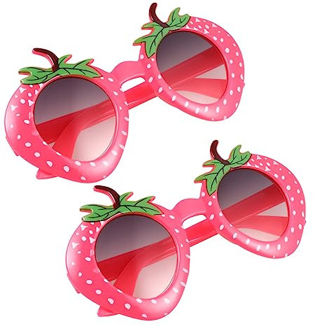 ANDRESLAD 2St Erdbeer-Partygläser kindersonnenbrille sonnenbrille kinder brille karneval kinder sonnenbrille Cosplay-Party-Brille Bling-Sonnenbrille lustige Brille Erdbeergläser rot