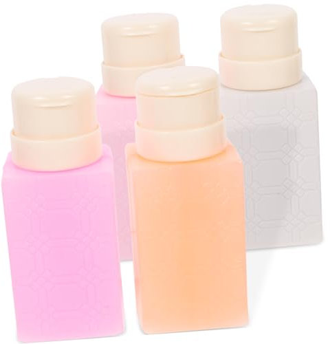 CALLARON 4stücke Nachfüllbare Pumpspenderflasche Tragbare Flasche Für Nagellackentferner Kosmetikflüssigkeiten Druckspender Für Maniküre Und Reinigung