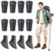 Protectores de puntas de bastón de senderismo, 12 puntas de goma para bastón de caminar, puntas de goma de 10-11 mm, piezas de repuesto para asfalto, grava, montañas, senderismo, color negro