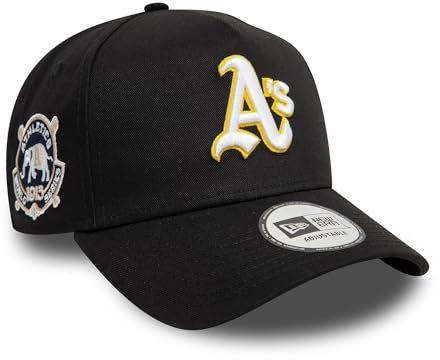 New Era Oakland Athletics MLB Baseball Cap verstellbar World Series schwarz Teamlogo Kappe - One-Size