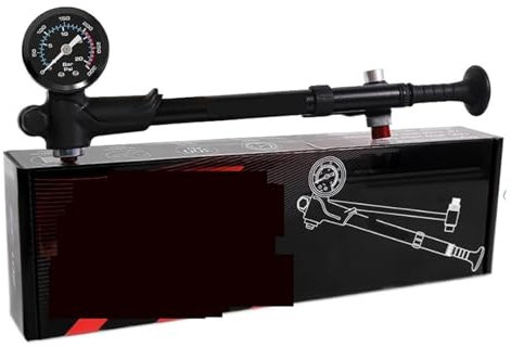 SUBLXPoten Fahrradpumpe Fahrrad Luft Vorderradgabelpumpe Hochdruck 300 PSI Fahrrad Hinterradstoßdämpferpumpe Manometer Ventil Inflator Luftpumpe Fahrrad