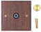 Interrupteur de gradation avec interrupteur de virage en bois noir en laiton pour l'éclairage de la maison 200-250v