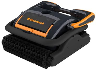 STEINBACH Poolrunner APPcontrol – 061023Y – Vollautomatischer Bodensauger mit App-Steuerung für Pools bis zu 50 m² Bodenfläche – Boden-, Wand- und Kombi-Reinigungsmodus – Salzwasser geeignet