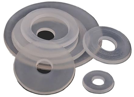 Nylon-Flachscheiben, Distanzscheiben, Klare Nylon-Kunststoff-Dichtung, transparente isolierende flache Unterlegscheibe(100pcs,M12x20x1)