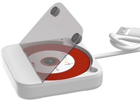 NONGYU Externer Auto-Disc-Player, USB-kompatibel, Plug-and-Play-Installation, schlagfestes Gehäuse, knackige Wiedergabe, tragbarer Auto-Disc-Player mit USB-Eingang