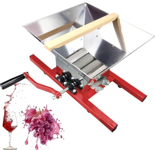 Fruit Pulper Manual Juicer Mill 7L Large Capacity, Fruit Crusher Portable Easy Clean Design for Wine and Cider Pressing Grapes