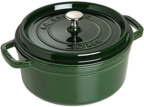 STAUB Cacerola/Cocotte de Hierro Fundido, 26 cm de Diámetro, 5 L, Verde Albahaca