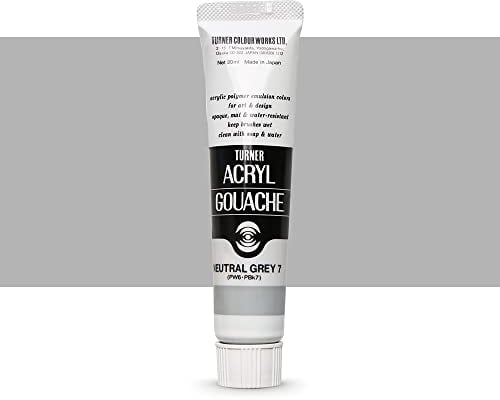 20ml Turner Acrylic Gouache Neutral Grey 7. 3