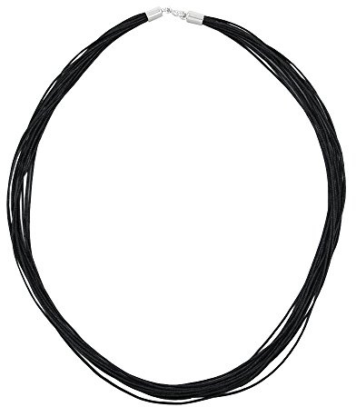 Kette 14 Kordelbänder mit 5mm-Verschluss Silber 925 45cm