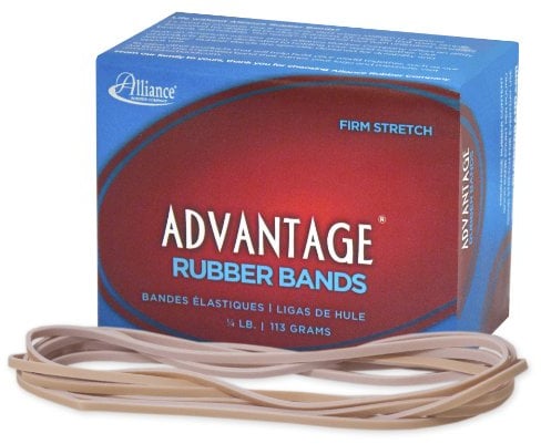 Alliance Rubber 27409 Advantage Rubber Bands Size #117B, 1/4 lb Box Contains Approx. 50 Bands (7 x 1/8, Natural Crepe)