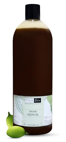 Freshskin Beauty LTD | Neem Oil Organic 1000ml (1 Litre) - 100% Organic, Pure, Natural, Cruelty Free & Vegan Friendly - Natural Insecticide - Multi-Use Oil for Garden & Plants